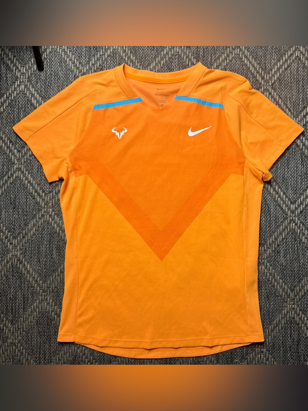 Nike Shirt Mens Large Orange Nike Court Rafa Nadal ADV Australian DD8540-836